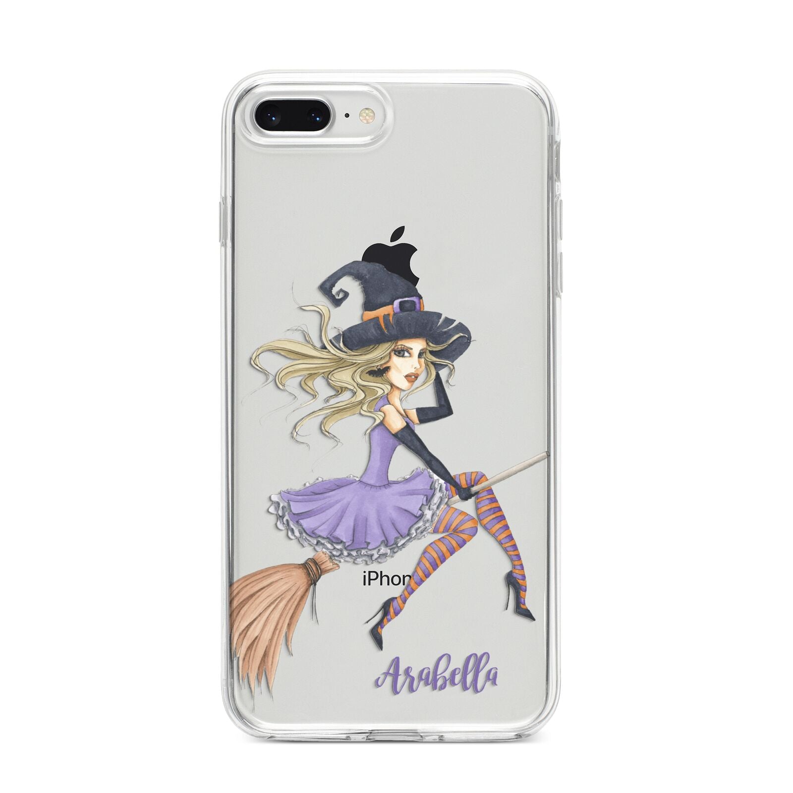 Personalised Sassy Witch iPhone 8 Plus Bumper Case on Silver iPhone