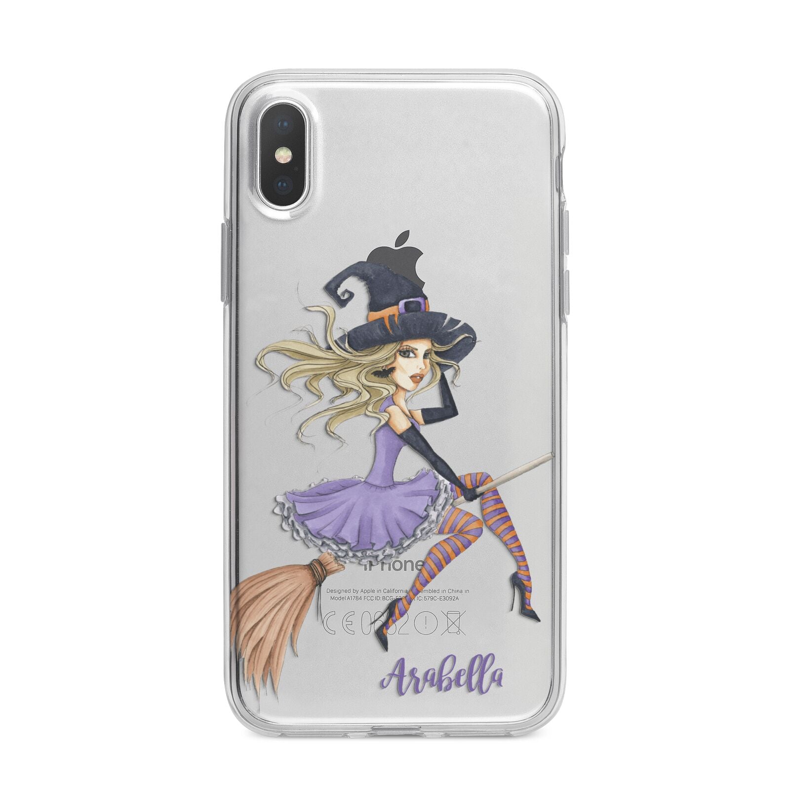 Personalised Sassy Witch iPhone X Bumper Case on Silver iPhone Alternative Image 1