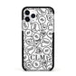 Personalised Sayings Initials Apple iPhone 11 Pro in Silver with Black Impact Case