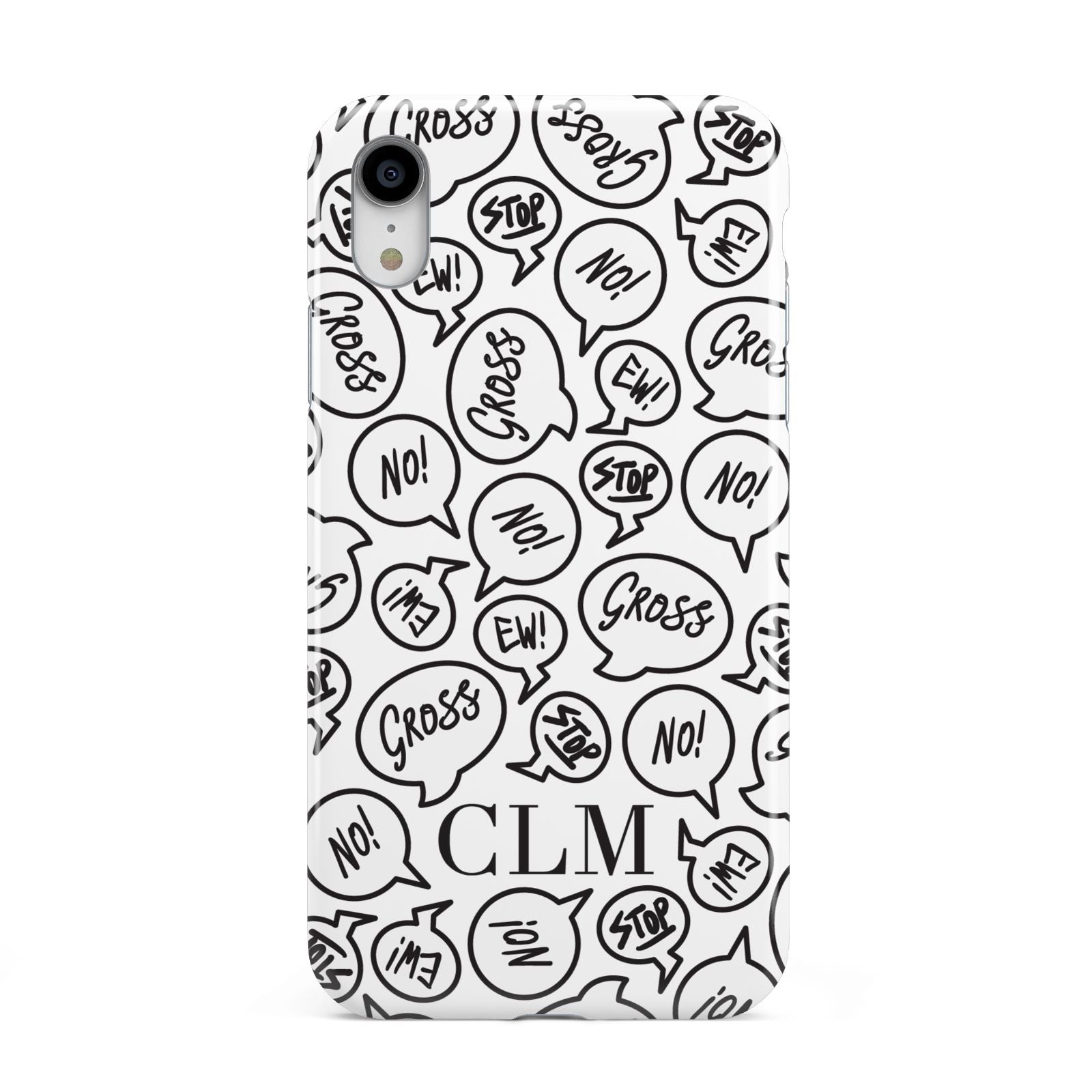 Personalised Sayings Initials Apple iPhone XR White 3D Tough Case
