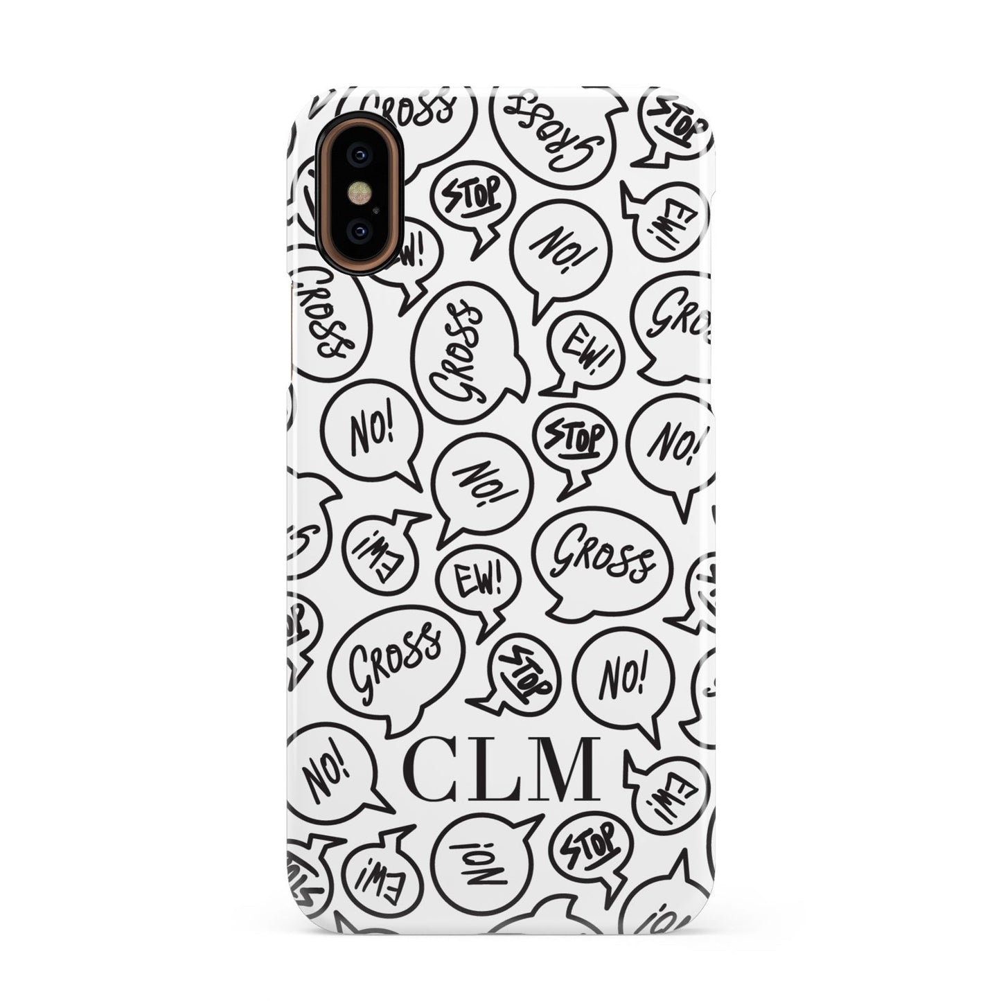 Personalised Sayings Initials Apple iPhone XS 3D Snap Case