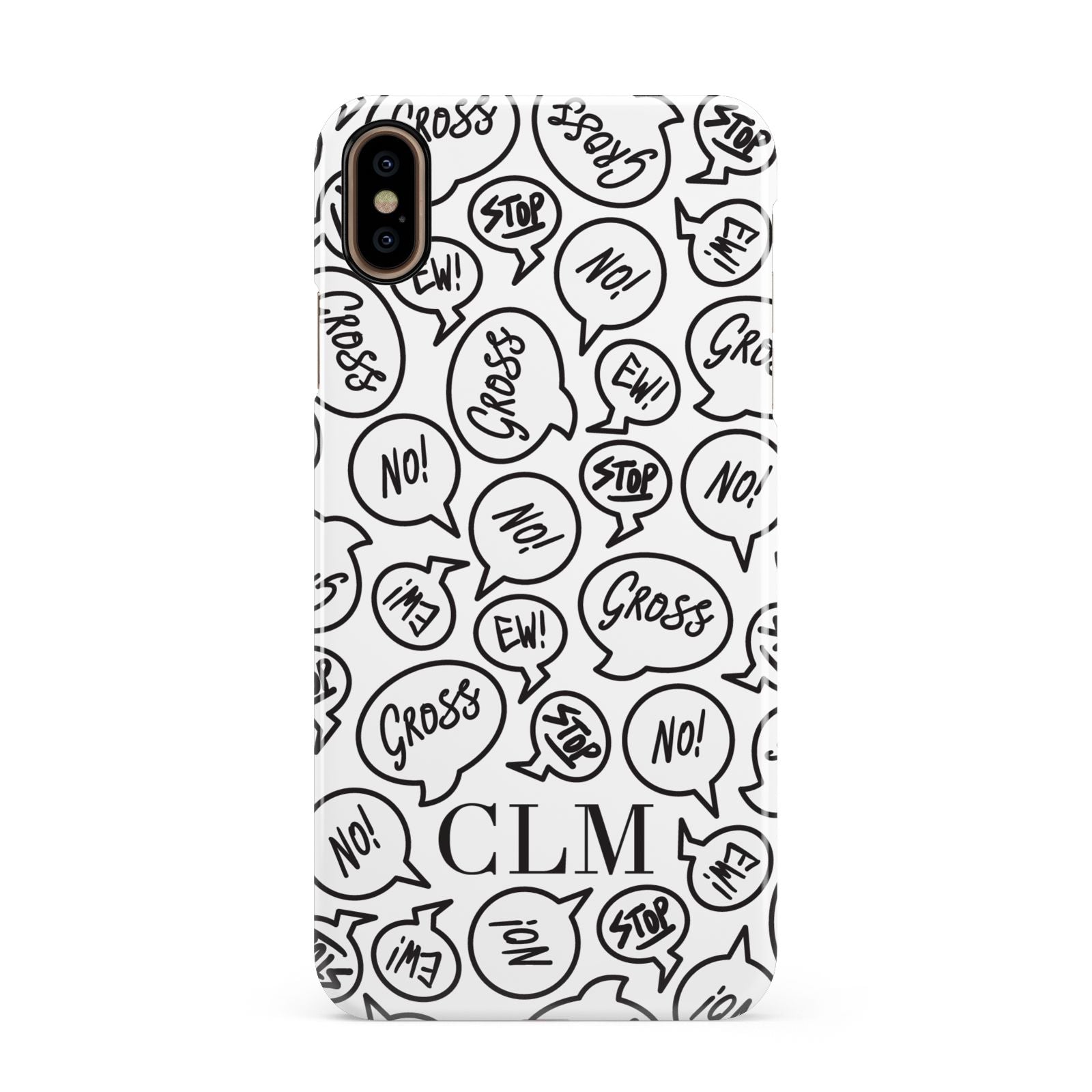 Personalised Sayings Initials Apple iPhone Xs Max 3D Snap Case