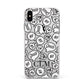 Personalised Sayings Initials Apple iPhone Xs Max Impact Case White Edge on Silver Phone