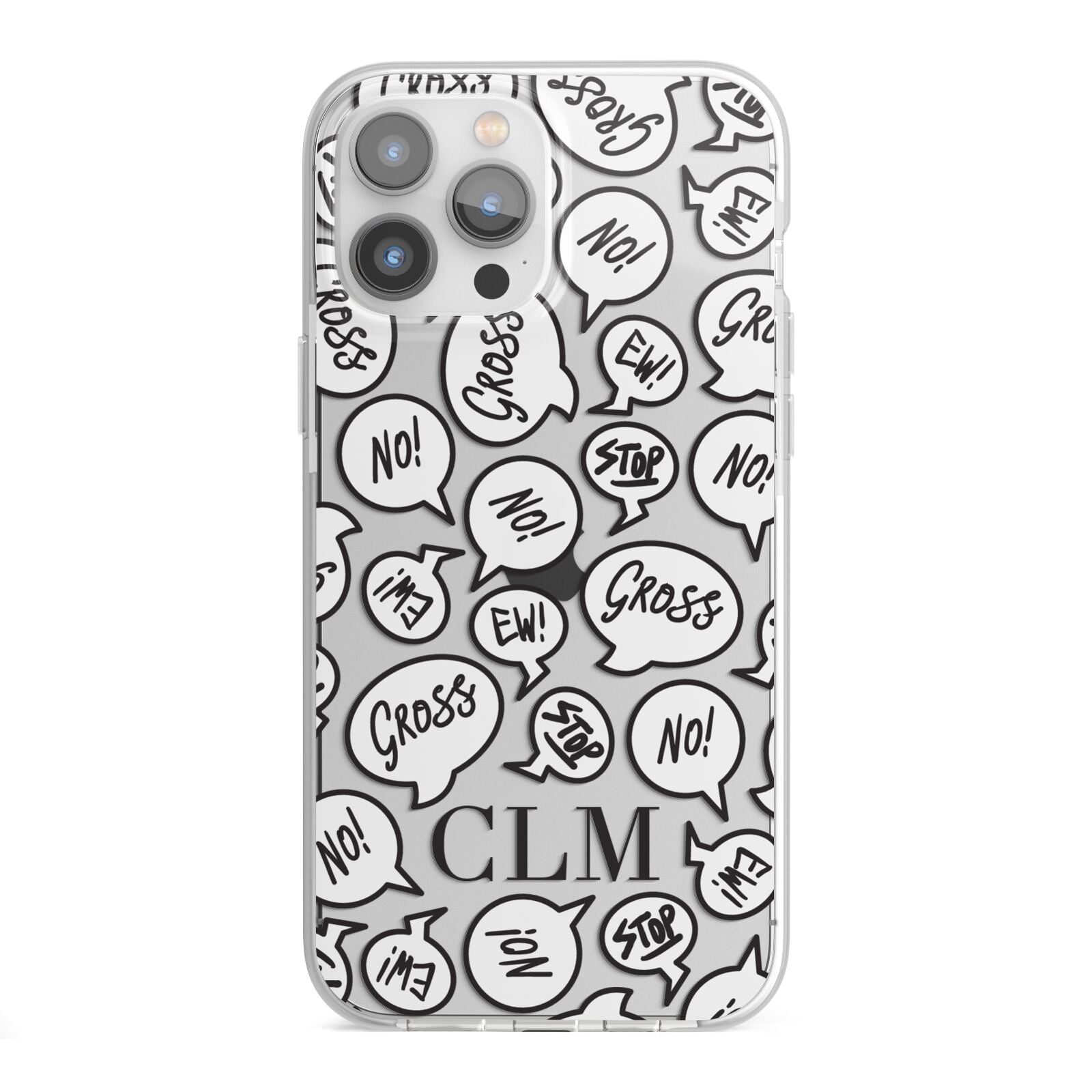 Personalised Sayings Initials iPhone 13 Pro Max TPU Impact Case with White Edges