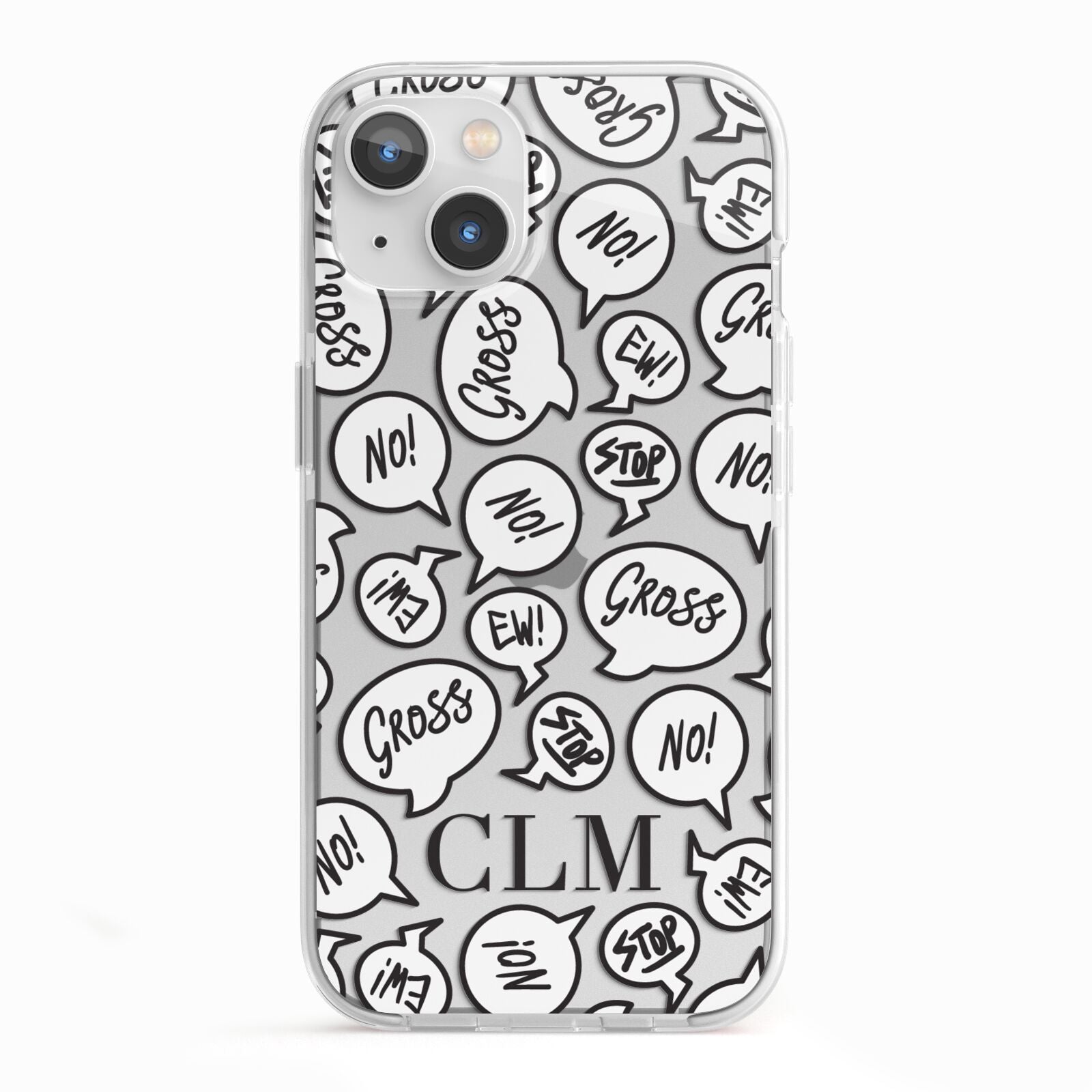 Personalised Sayings Initials iPhone 13 TPU Impact Case with White Edges