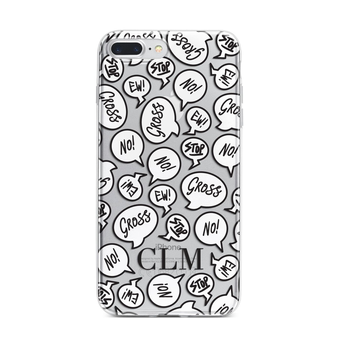 Personalised Sayings Initials iPhone 7 Plus Bumper Case on Silver iPhone