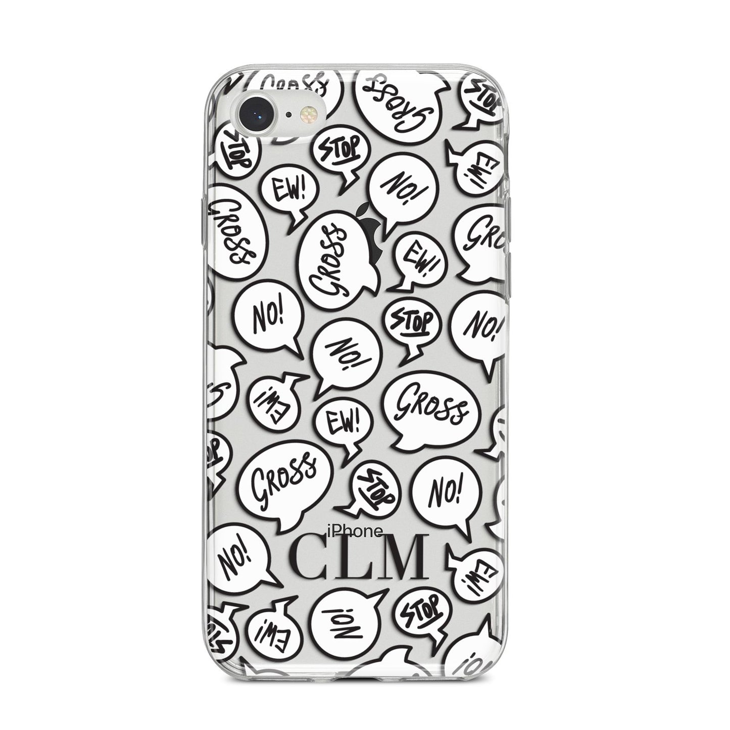 Personalised Sayings Initials iPhone 8 Bumper Case on Silver iPhone