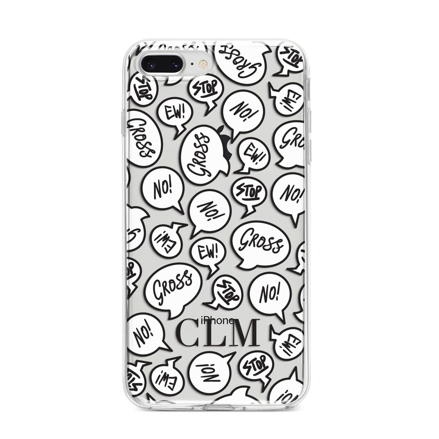 Personalised Sayings Initials iPhone 8 Plus Bumper Case on Silver iPhone