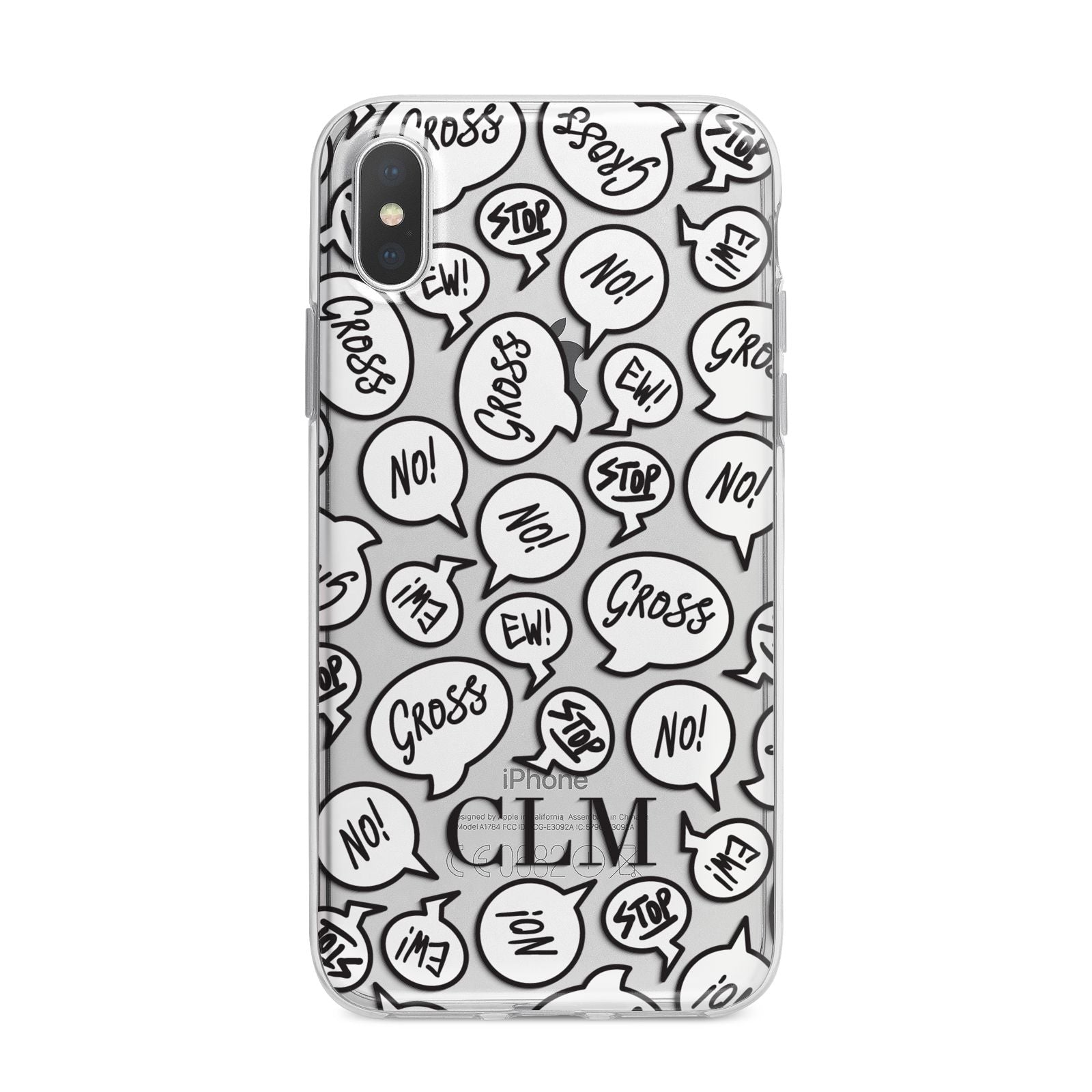 Personalised Sayings Initials iPhone X Bumper Case on Silver iPhone Alternative Image 1