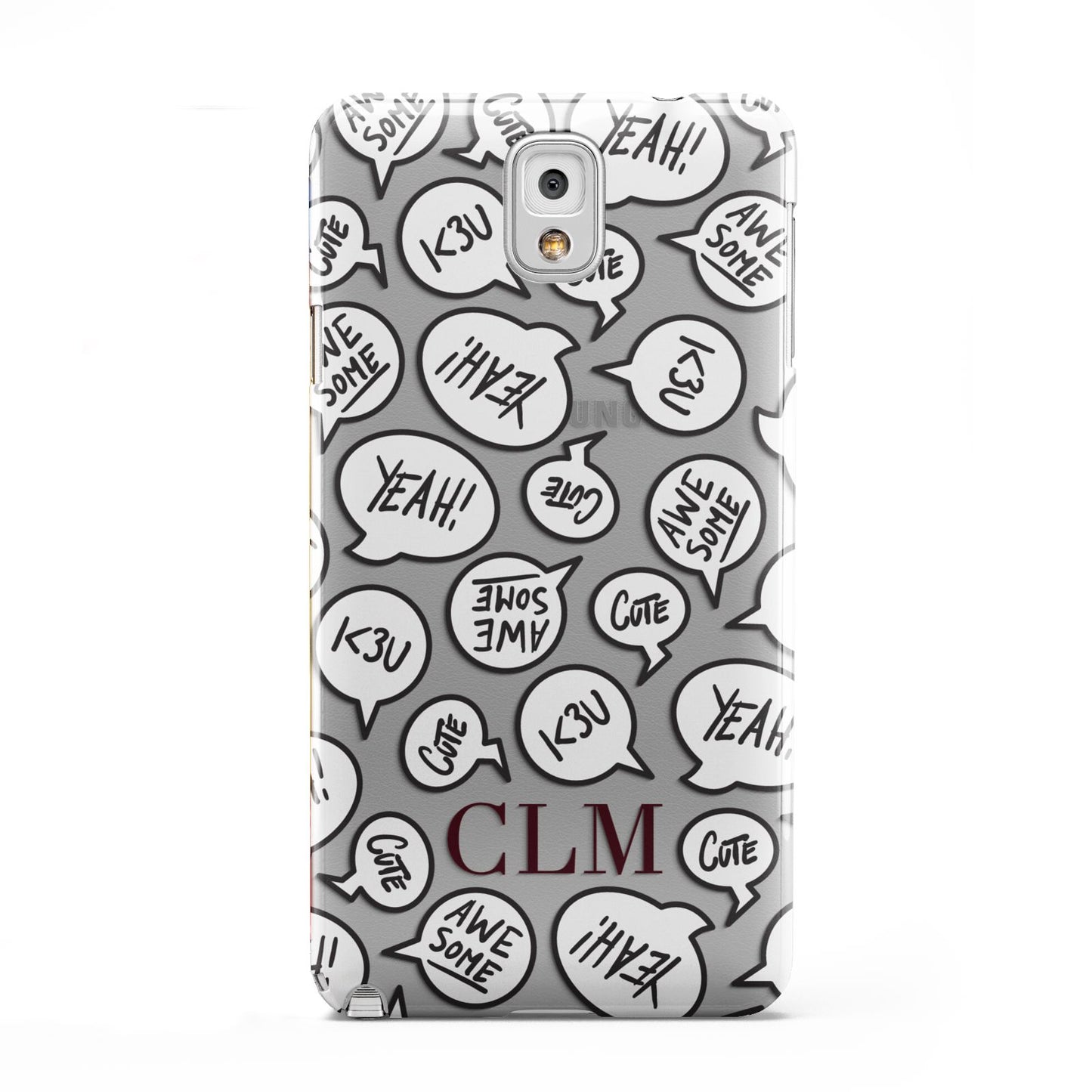 Personalised Sayings With Initials Samsung Galaxy Note 3 Case