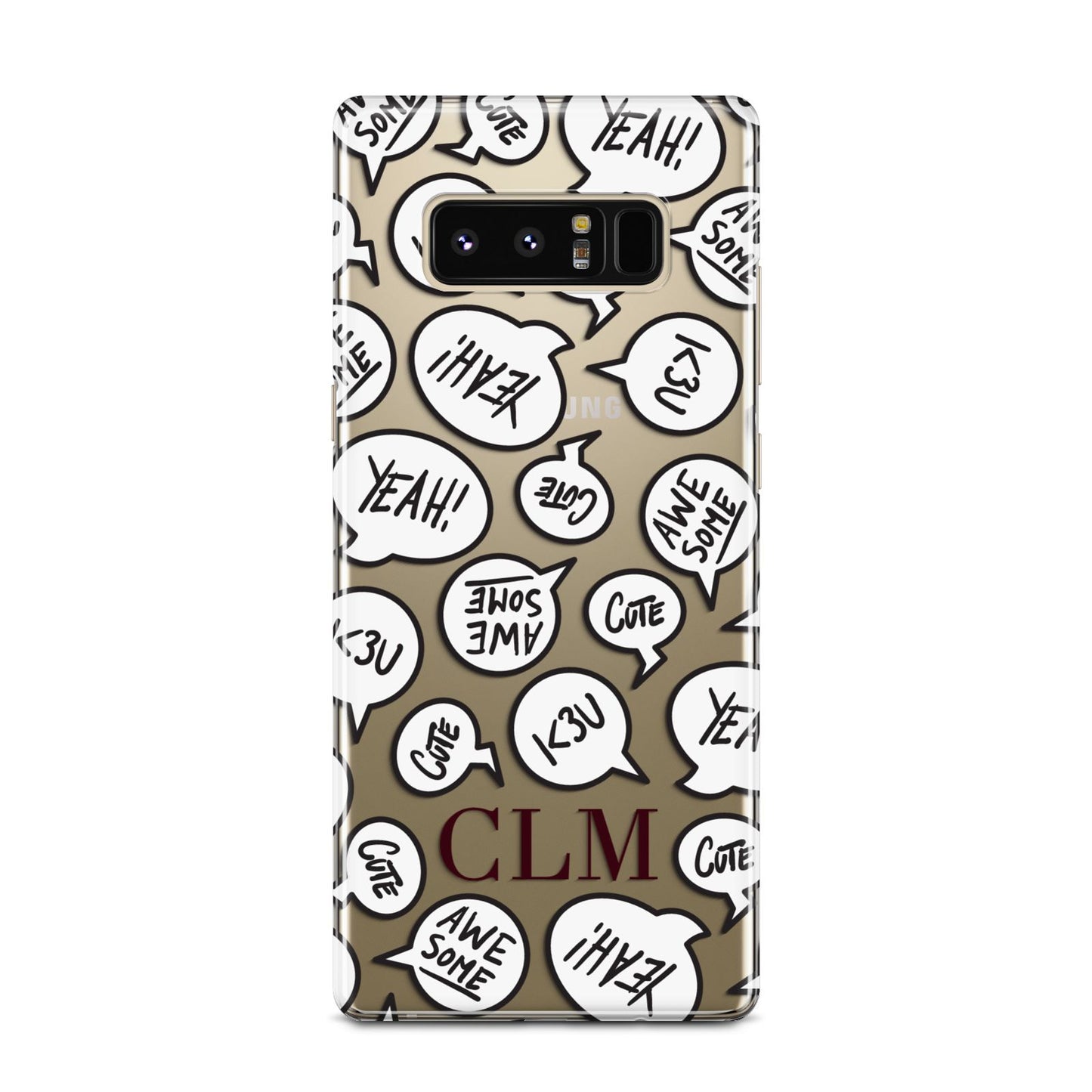 Personalised Sayings With Initials Samsung Galaxy Note 8 Case