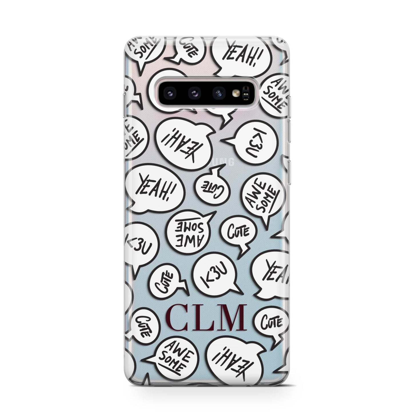 Personalised Sayings With Initials Samsung Galaxy S10 Case