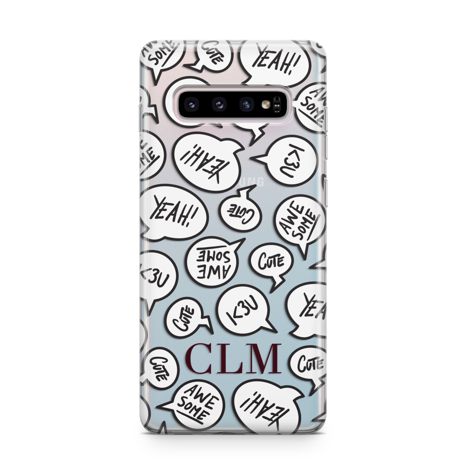 Personalised Sayings With Initials Samsung Galaxy S10 Plus Case