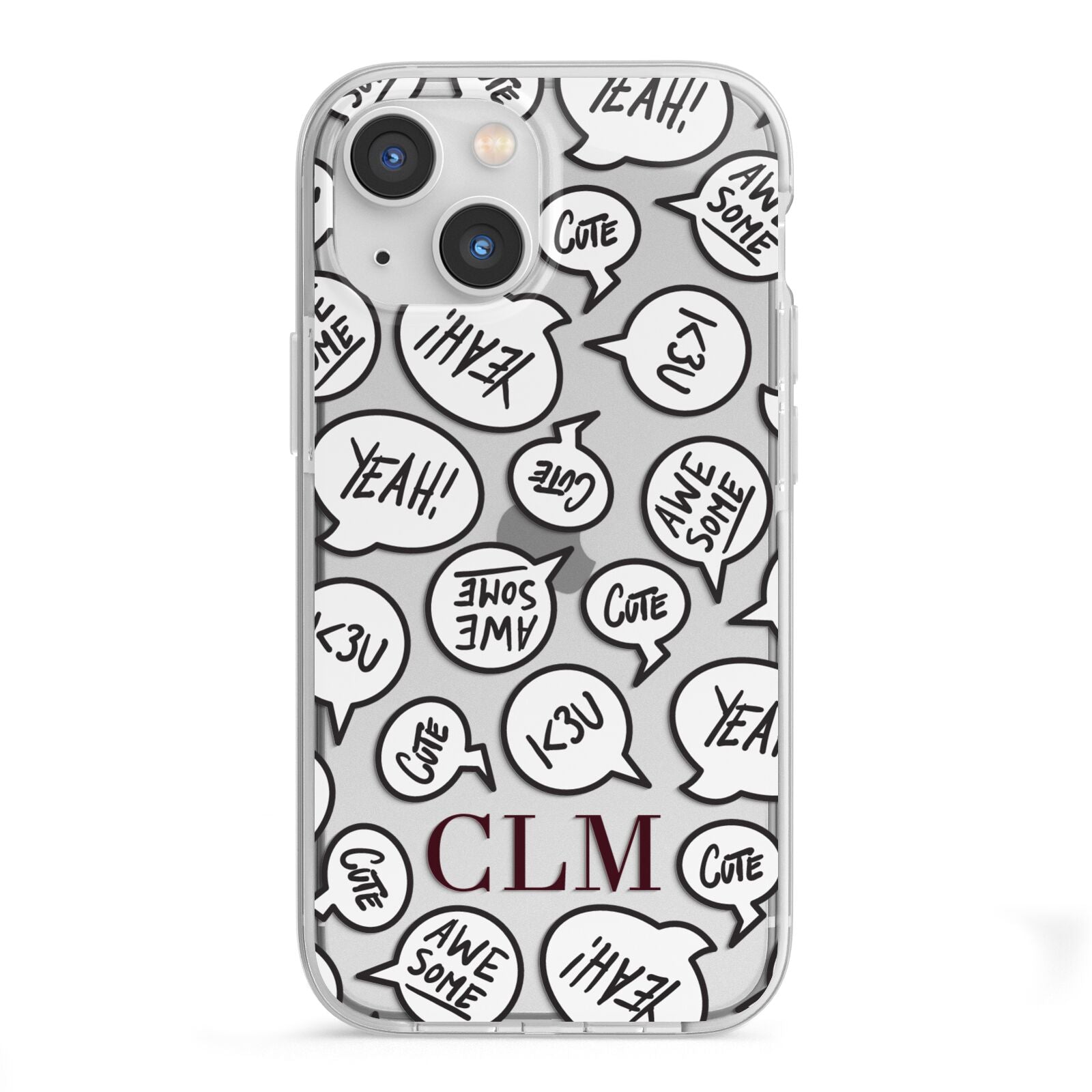 Personalised Sayings With Initials iPhone 13 Mini TPU Impact Case with White Edges