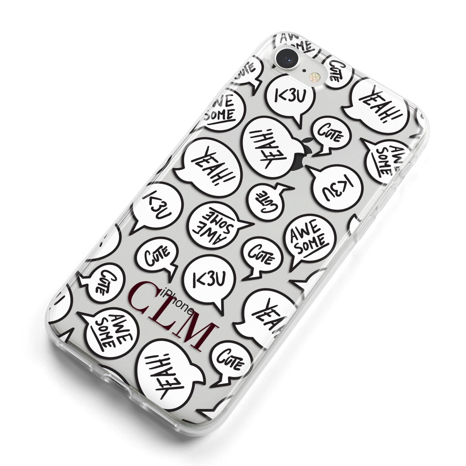 Personalised Sayings With Initials iPhone 8 Bumper Case on Silver iPhone Alternative Image