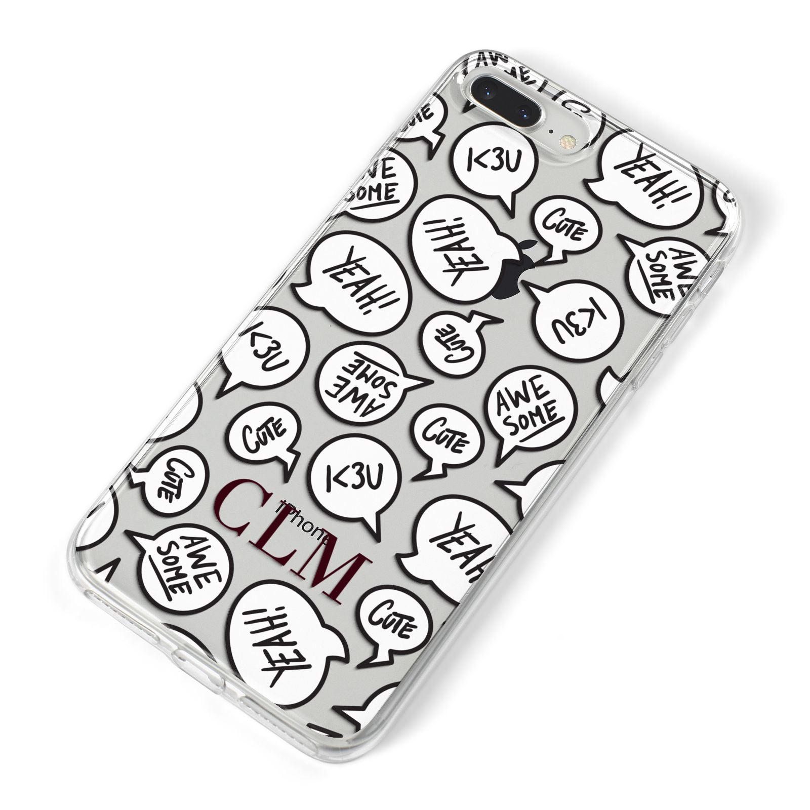 Personalised Sayings With Initials iPhone 8 Plus Bumper Case on Silver iPhone Alternative Image