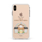 Personalised School Apple iPhone Xs Max Impact Case White Edge on Gold Phone