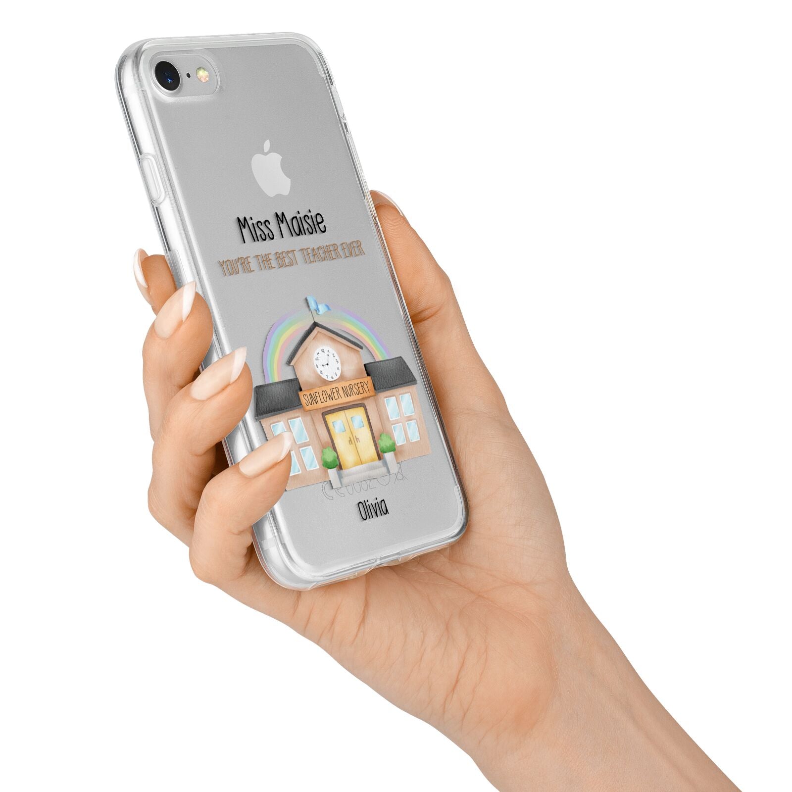Personalised School Teacher iPhone 7 Bumper Case on Silver iPhone Alternative Image