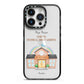 Personalised School iPhone 14 Pro Black Impact Case on Silver phone