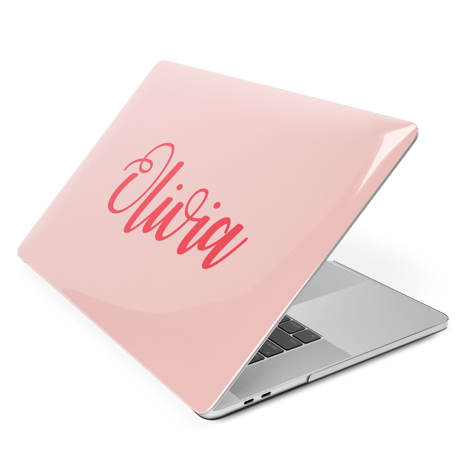 Personalised Script Name Apple MacBook Case Side View