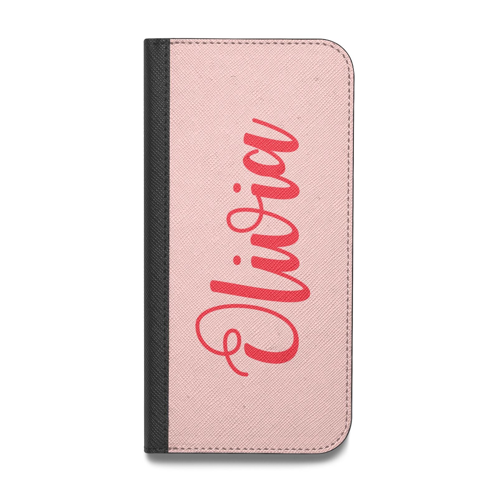 Personalised Script Name Vegan Leather Flip Samsung Case