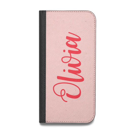 Personalised Script Name Vegan Leather Flip Samsung Case