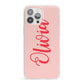 Personalised Script Name iPhone 13 Pro Max Clear Bumper Case