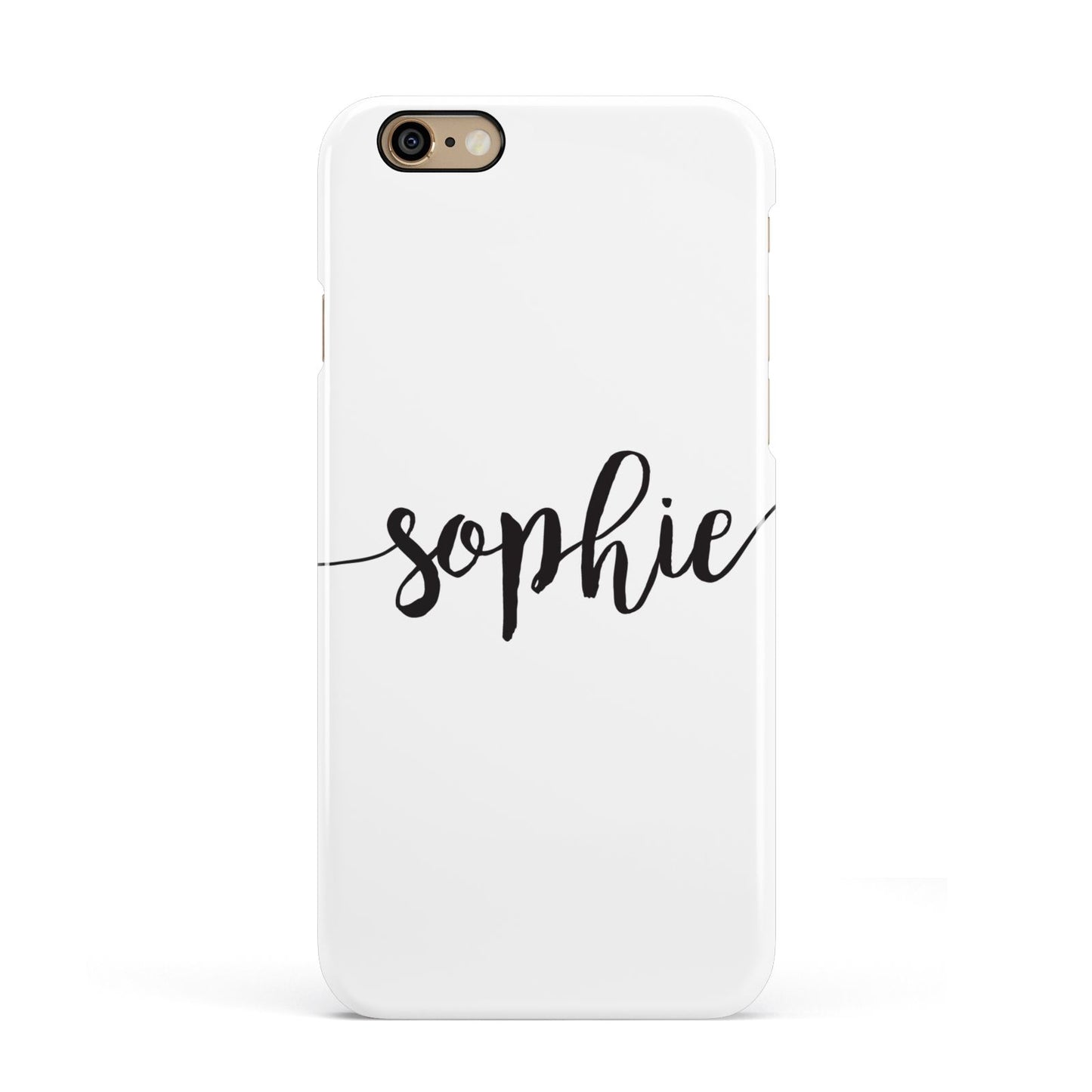 Personalised Scroll Name Handwritten Clear Custom Apple iPhone 6 3D Snap Case
