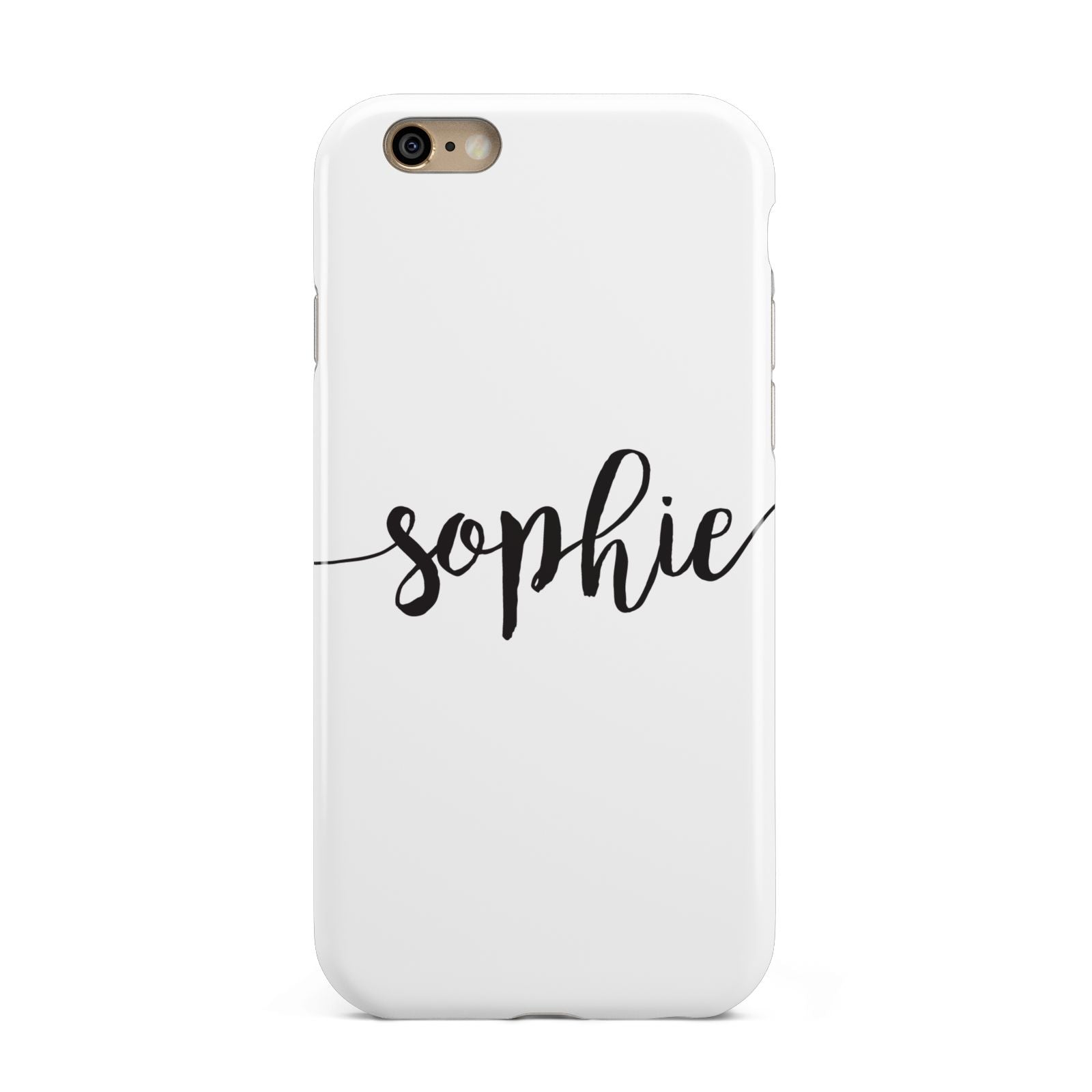 Personalised Scroll Name Handwritten Clear Custom Apple iPhone 6 3D Tough Case