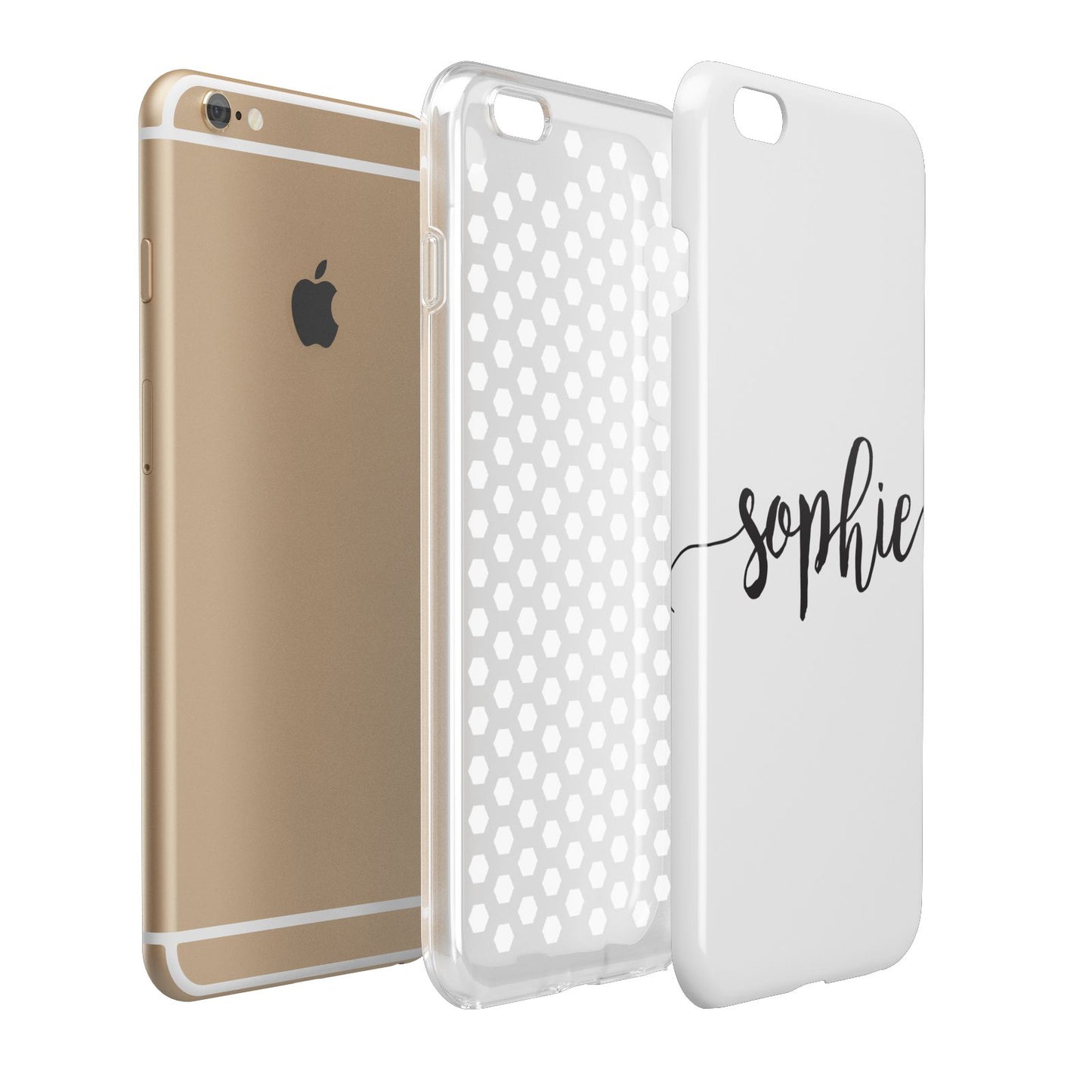 Personalised Scroll Name Handwritten Clear Custom Apple iPhone 6 Plus 3D Tough Case