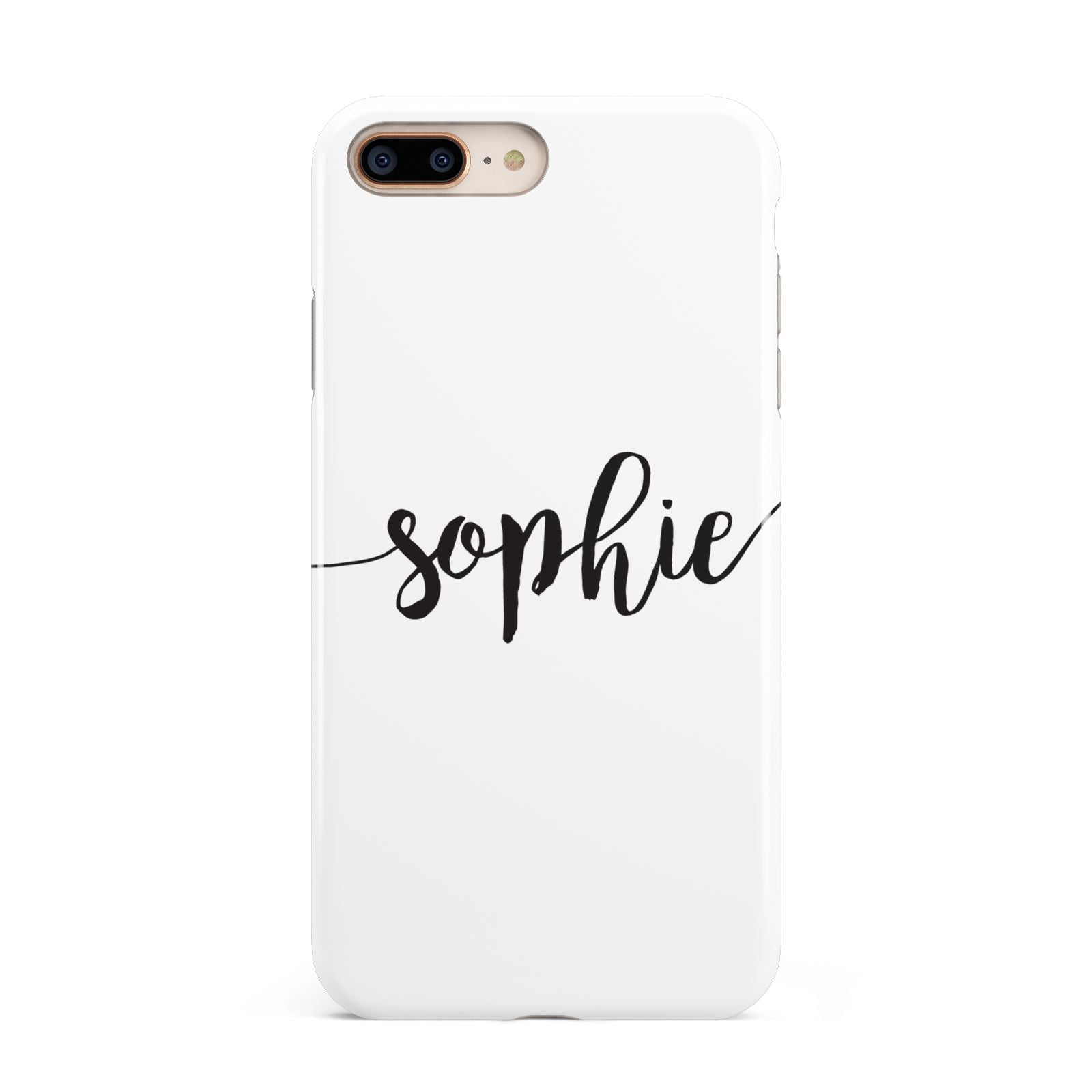 Personalised Scroll Name Handwritten Clear Custom Apple iPhone 7 8 Plus 3D Tough Case