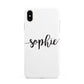 Personalised Scroll Name Handwritten Clear Custom Apple iPhone Xs Max 3D Tough Case