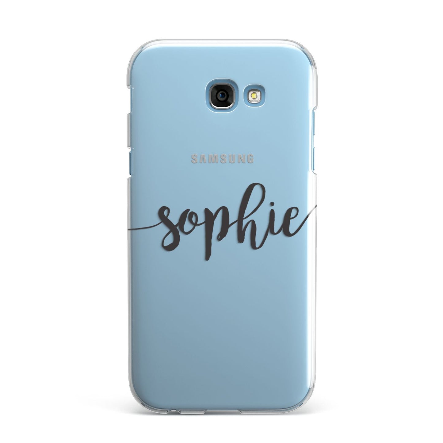 Personalised Scroll Name Handwritten Clear Custom Samsung Galaxy A7 2017 Case