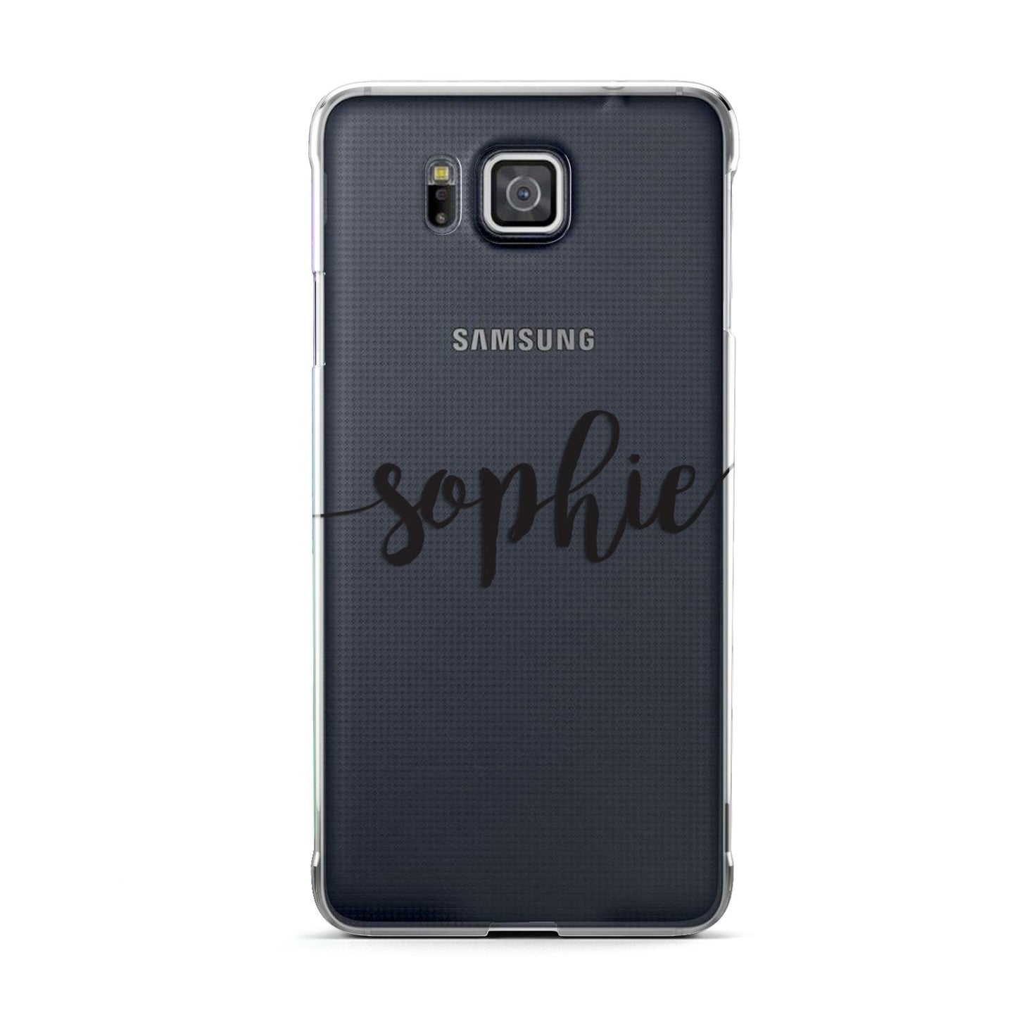 Personalised Scroll Name Handwritten Clear Custom Samsung Galaxy Alpha Case