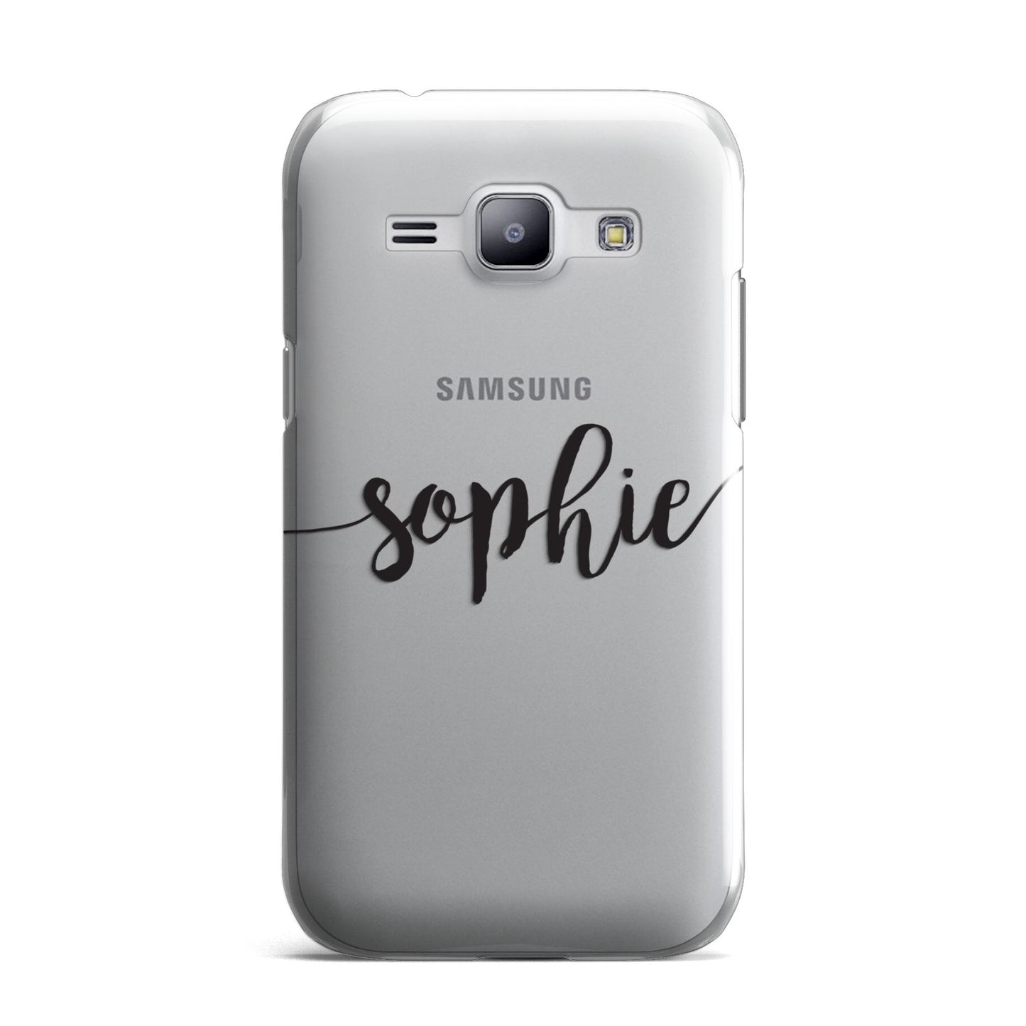 Personalised Scroll Name Handwritten Clear Custom Samsung Galaxy J1 2015 Case