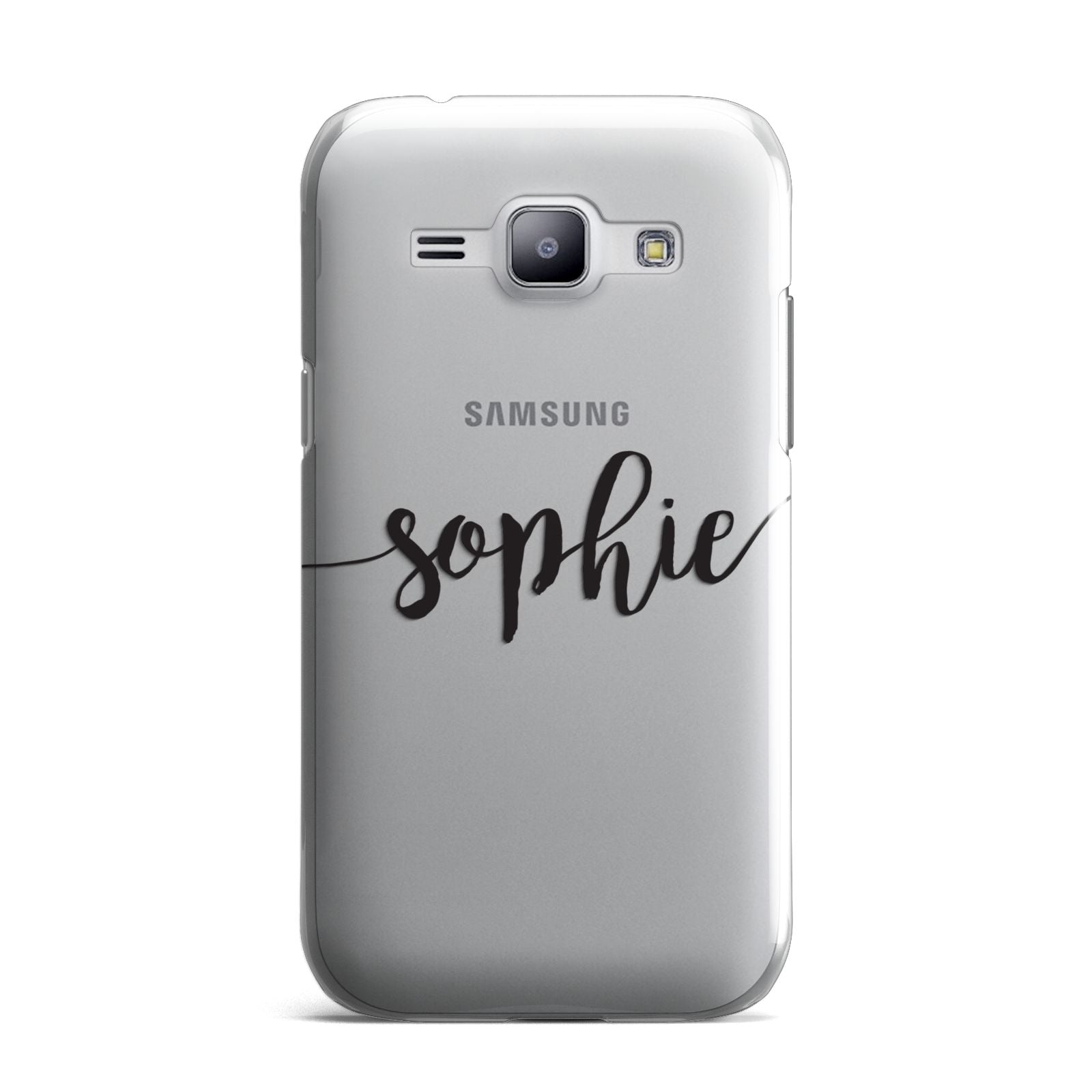 Personalised Scroll Name Handwritten Clear Custom Samsung Galaxy J1 2015 Case