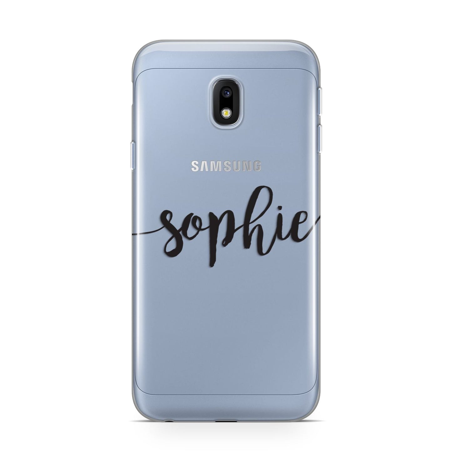 Personalised Scroll Name Handwritten Clear Custom Samsung Galaxy J3 2017 Case