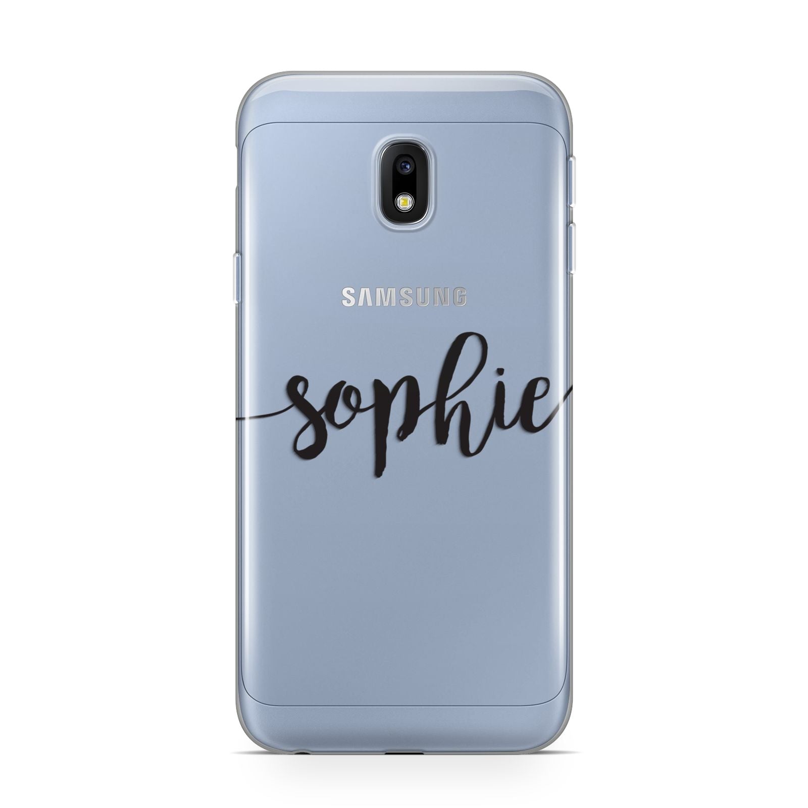 Personalised Scroll Name Handwritten Clear Custom Samsung Galaxy J3 2017 Case