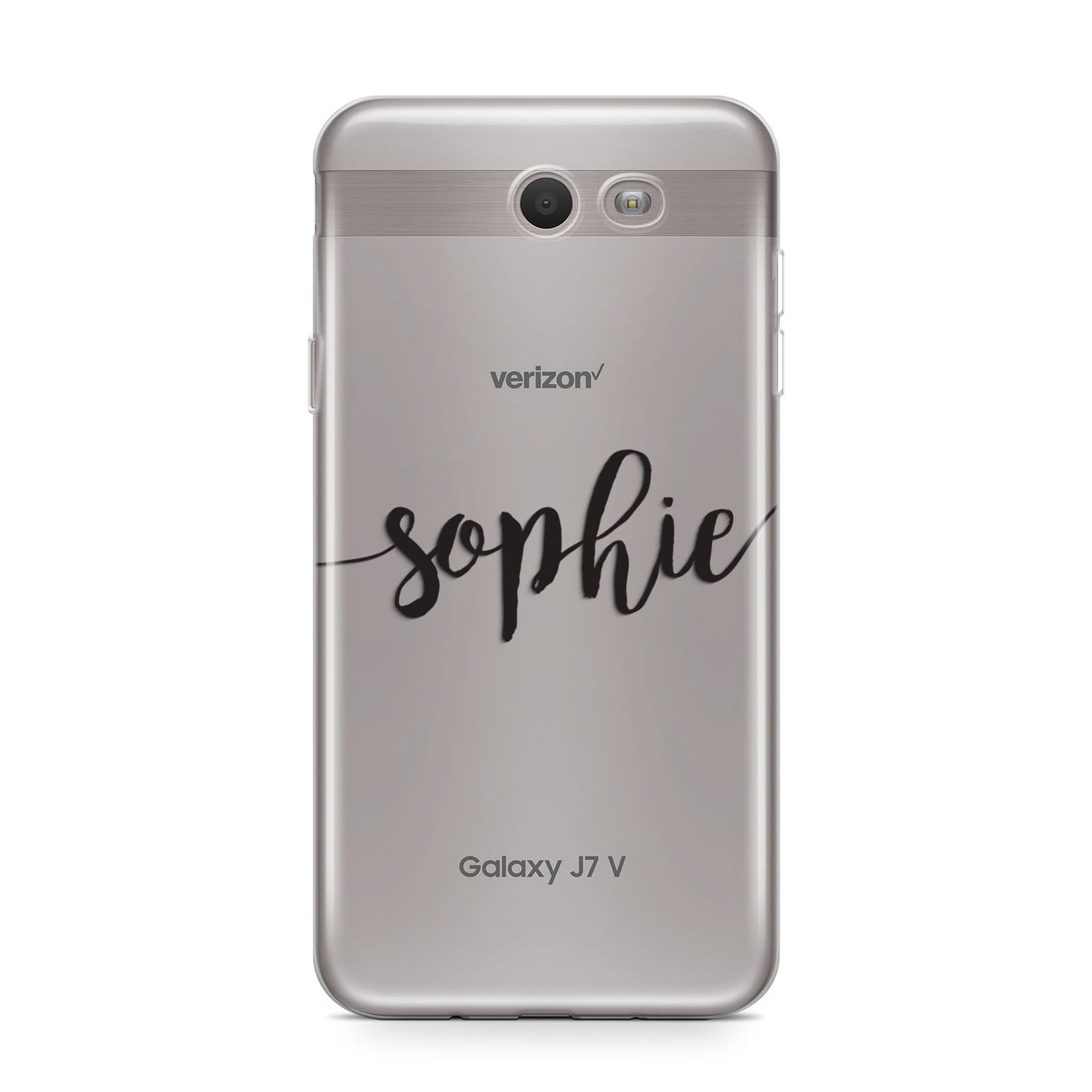 Personalised Scroll Name Handwritten Clear Custom Samsung Galaxy J7 2017 Case