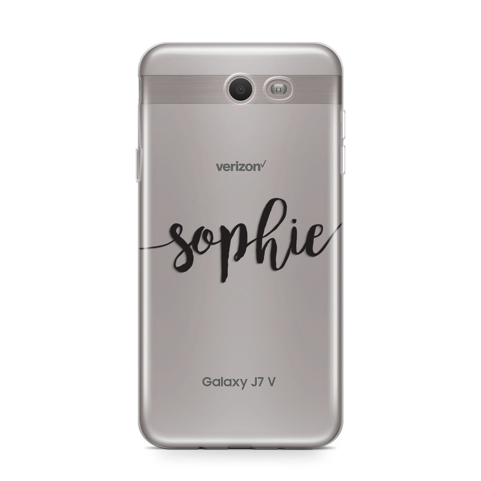 Personalised Scroll Name Handwritten Clear Custom Samsung Galaxy J7 2017 Case