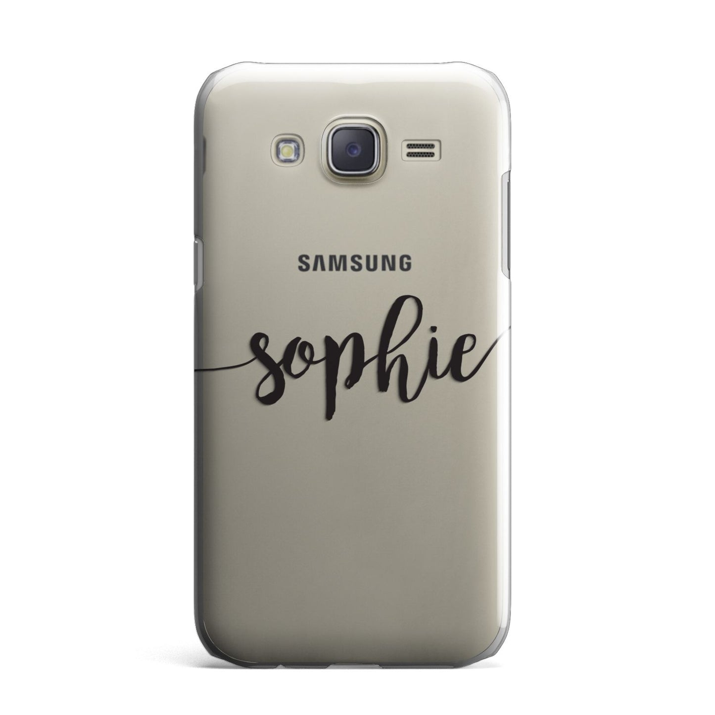 Personalised Scroll Name Handwritten Clear Custom Samsung Galaxy J7 Case