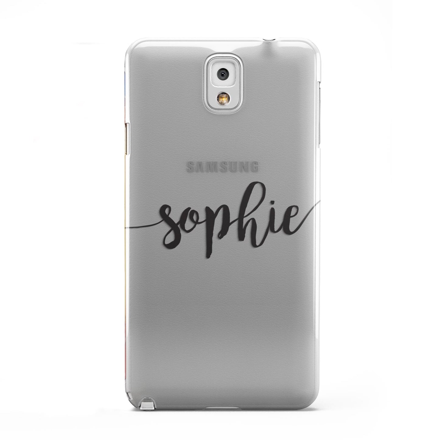 Personalised Scroll Name Handwritten Clear Custom Samsung Galaxy Note 3 Case
