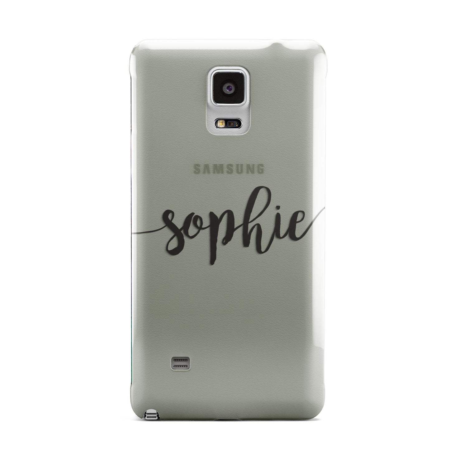 Personalised Scroll Name Handwritten Clear Custom Samsung Galaxy Note 4 Case
