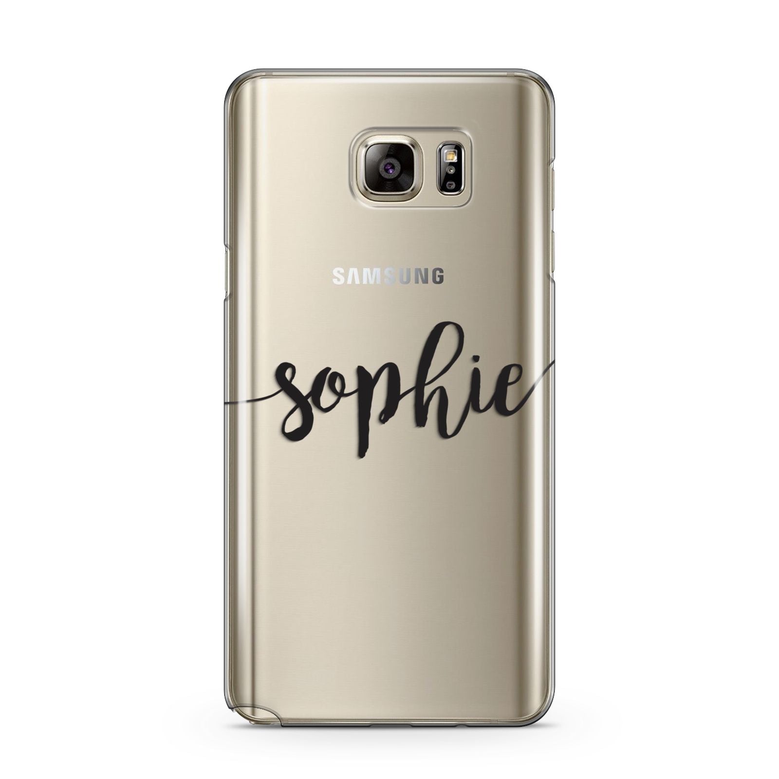 Personalised Scroll Name Handwritten Clear Custom Samsung Galaxy Note 5 Case