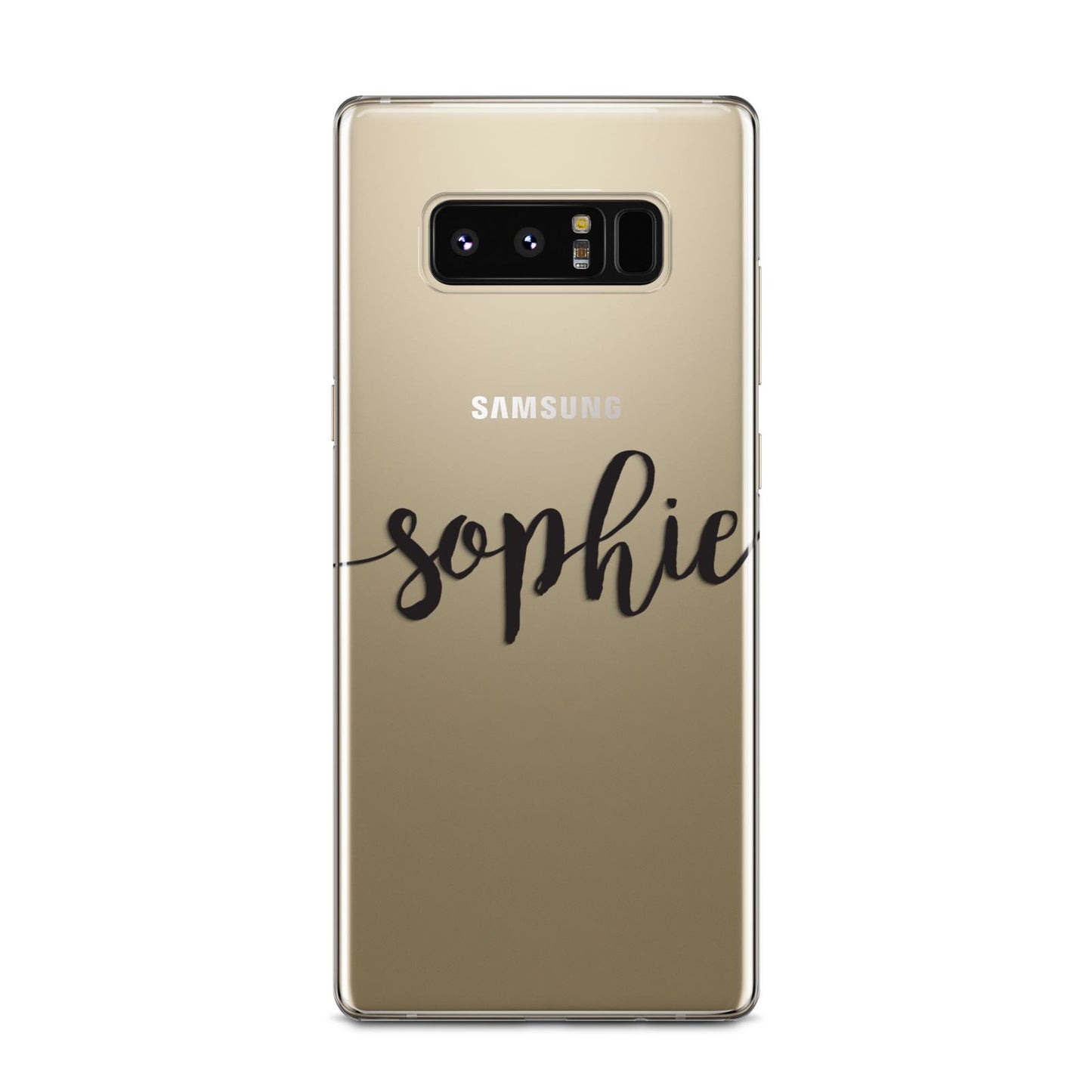 Personalised Scroll Name Handwritten Clear Custom Samsung Galaxy Note 8 Case