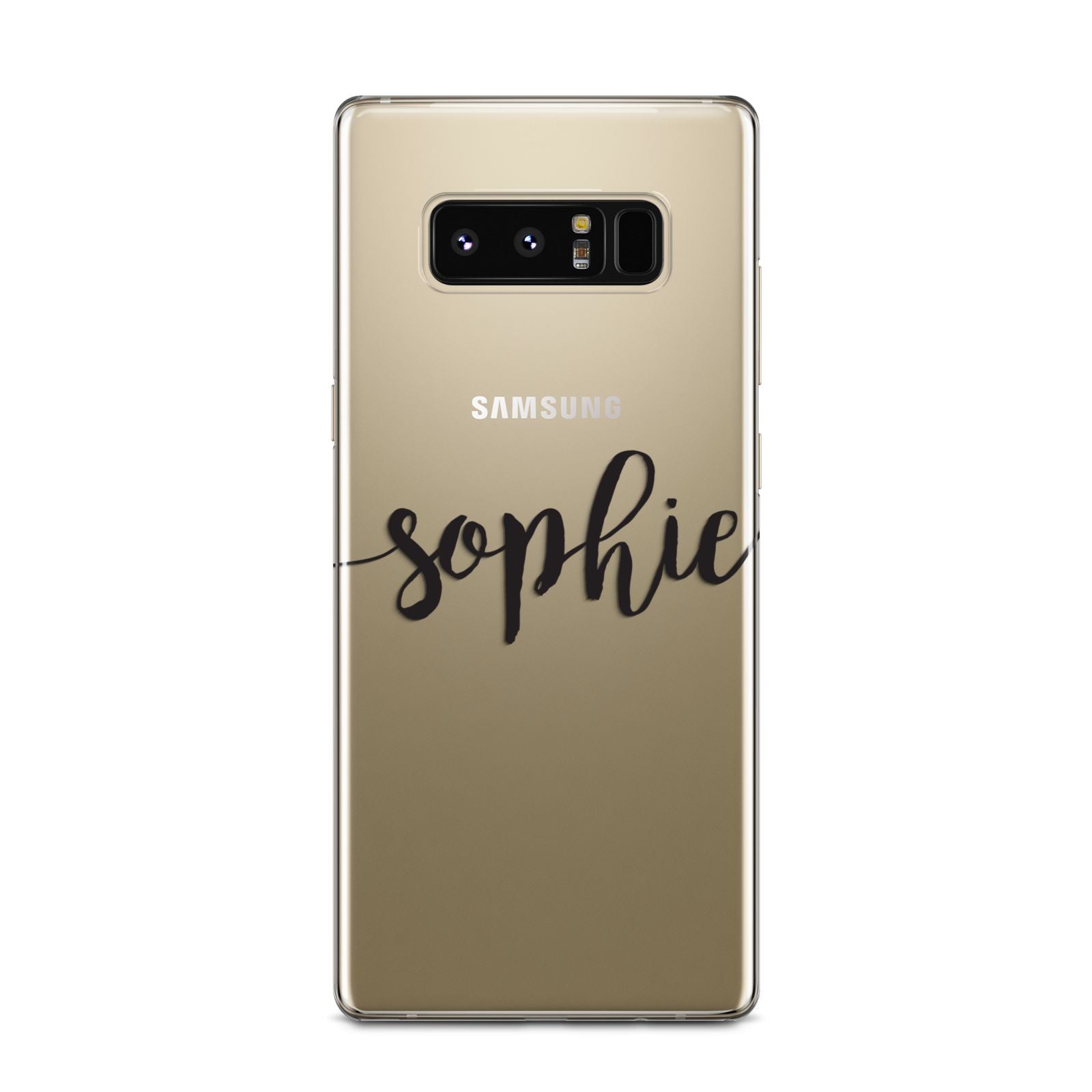 Personalised Scroll Name Handwritten Clear Custom Samsung Galaxy Note 8 Case
