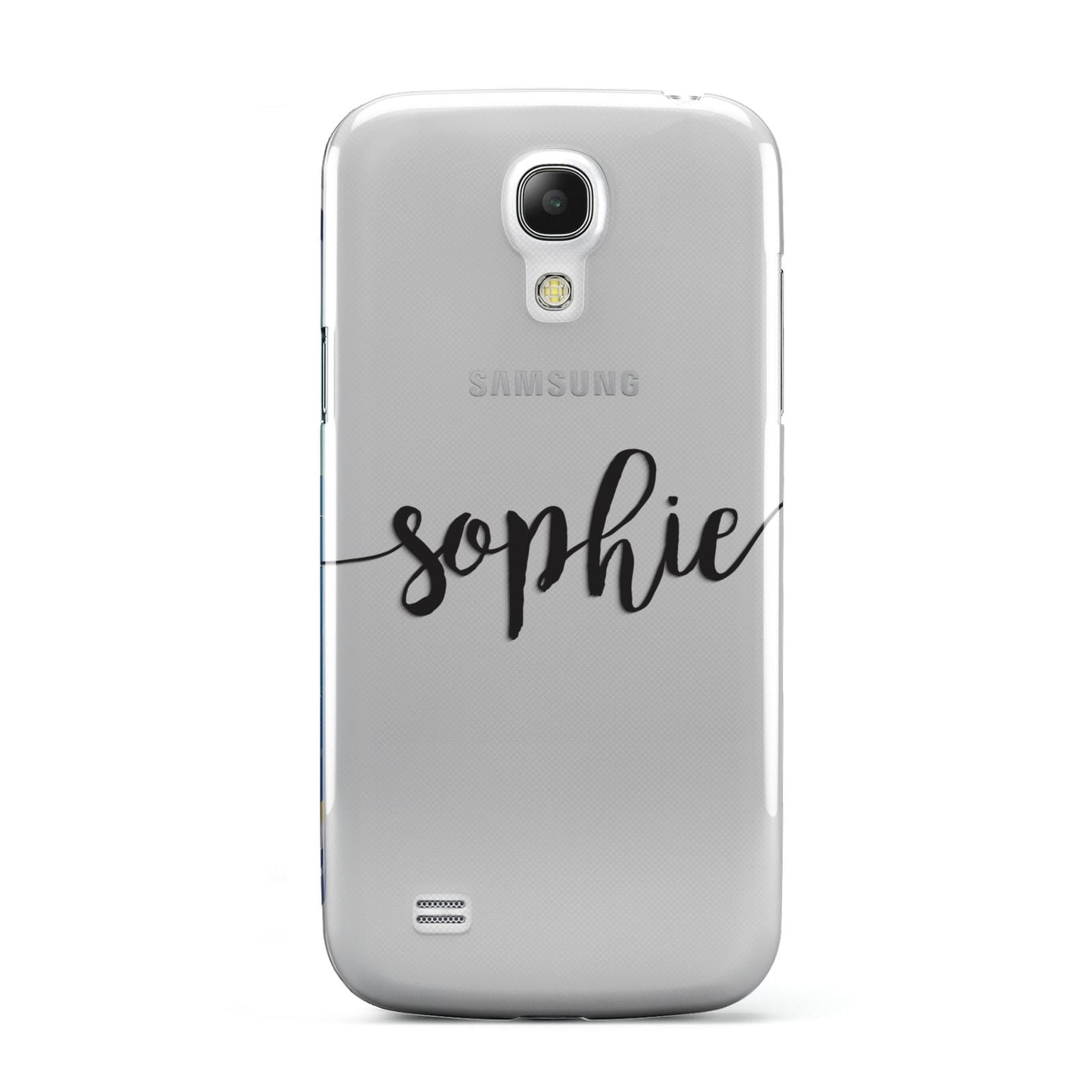 Personalised Scroll Name Handwritten Clear Custom Samsung Galaxy S4 Mini Case