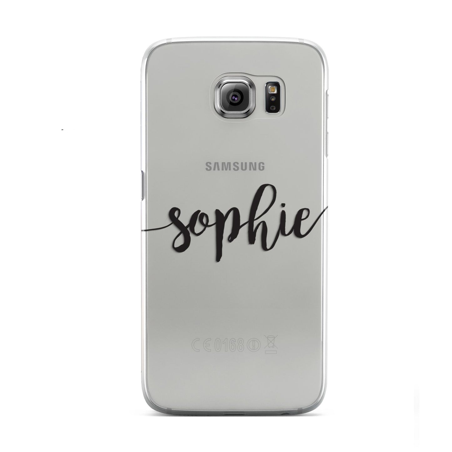 Personalised Scroll Name Handwritten Clear Custom Samsung Galaxy S6 Case