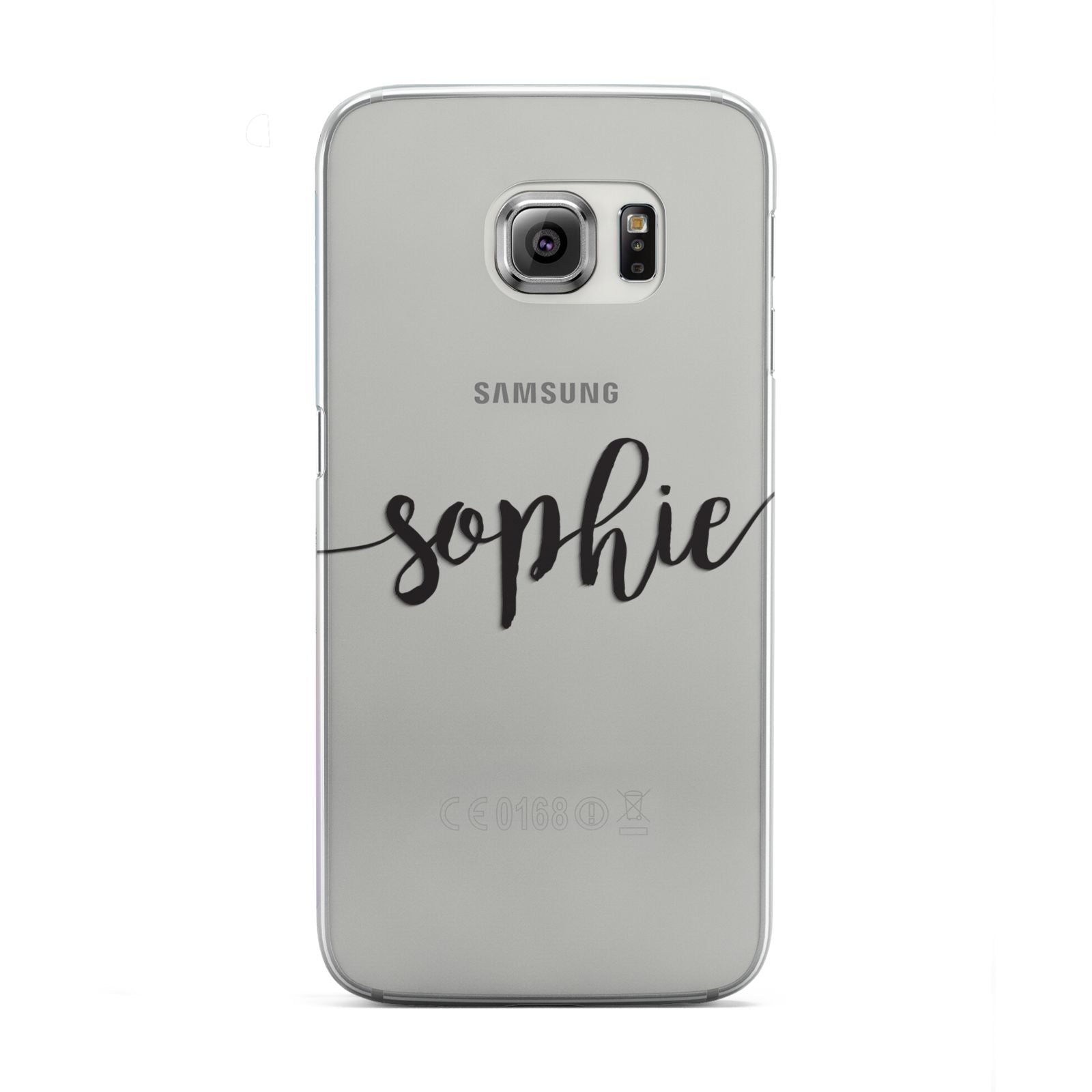 Personalised Scroll Name Handwritten Clear Custom Samsung Galaxy S6 Edge Case