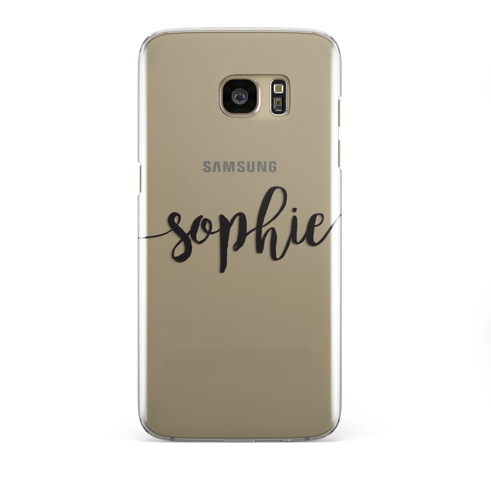 Personalised Scroll Name Handwritten Clear Custom Samsung Galaxy S7 Edge Case